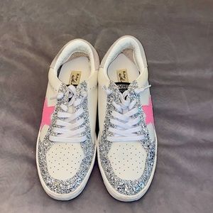 Vintage Havana white/pink/sparkle sneakers